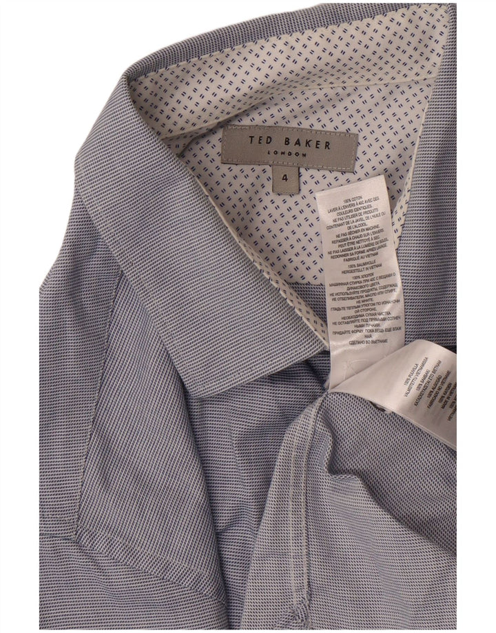 TED BAKER Mens Shirt Size 4 Large Blue Check Cotton