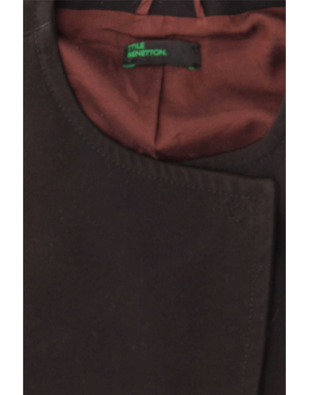 Benetton Pardessus Femme UK 12 Medium Noir
