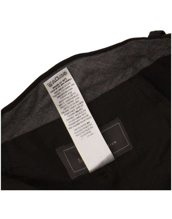 Marks & Spencer Herre Regular Fit Suit Bukser W34 L27 Sort polyester