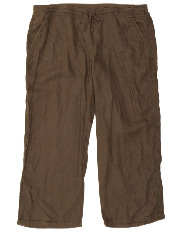 Marks & Spencer Damen Gerade Freizeithose UK 20 2XL W40 L28 Khaki