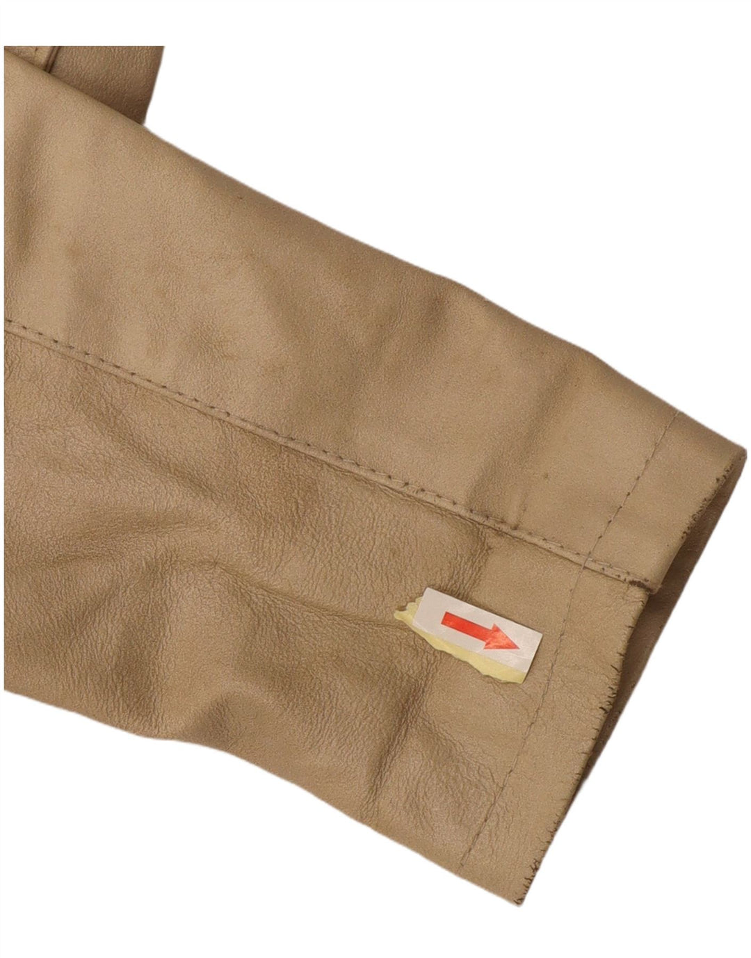 Viamaestra Veste en cuir pour femme UK 12 Cuir beige moyen
