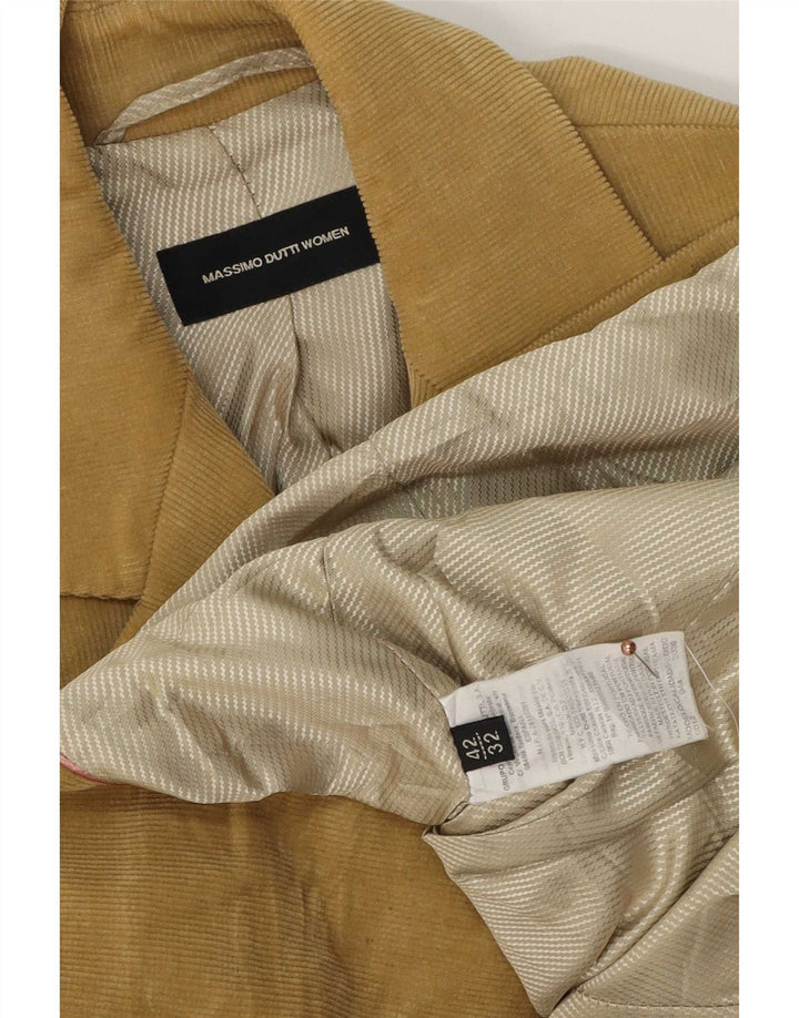 Massimo Dutti Damen 2-Knopf-Cord-Blazerjacke EU 42 Large Beige