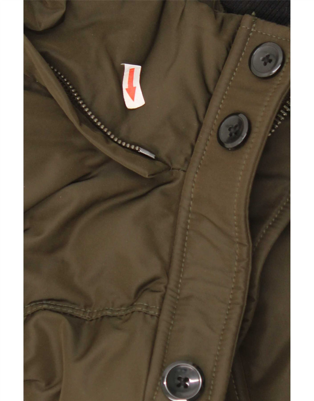 Zara Mens Padded Jacket UK 38 Medium Khaki