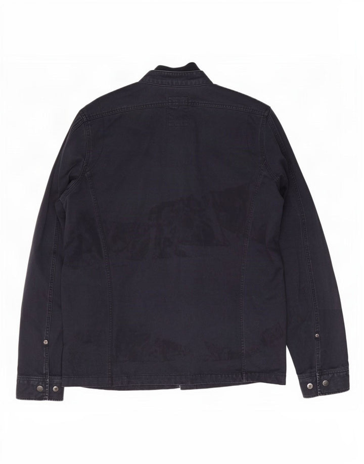 G-Star Mens Utility Jacket UK 38 Medium Navy Blue Cotton