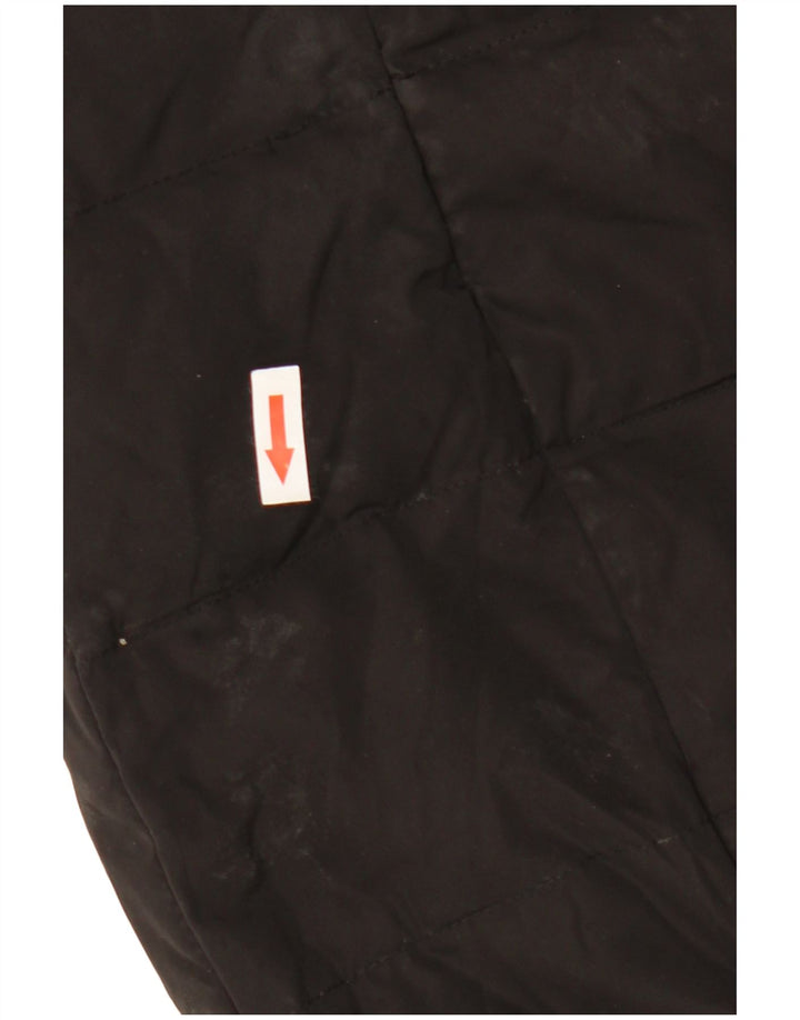 Zara Womens Hooded Padded Coat UK 18 XL Black Polyester