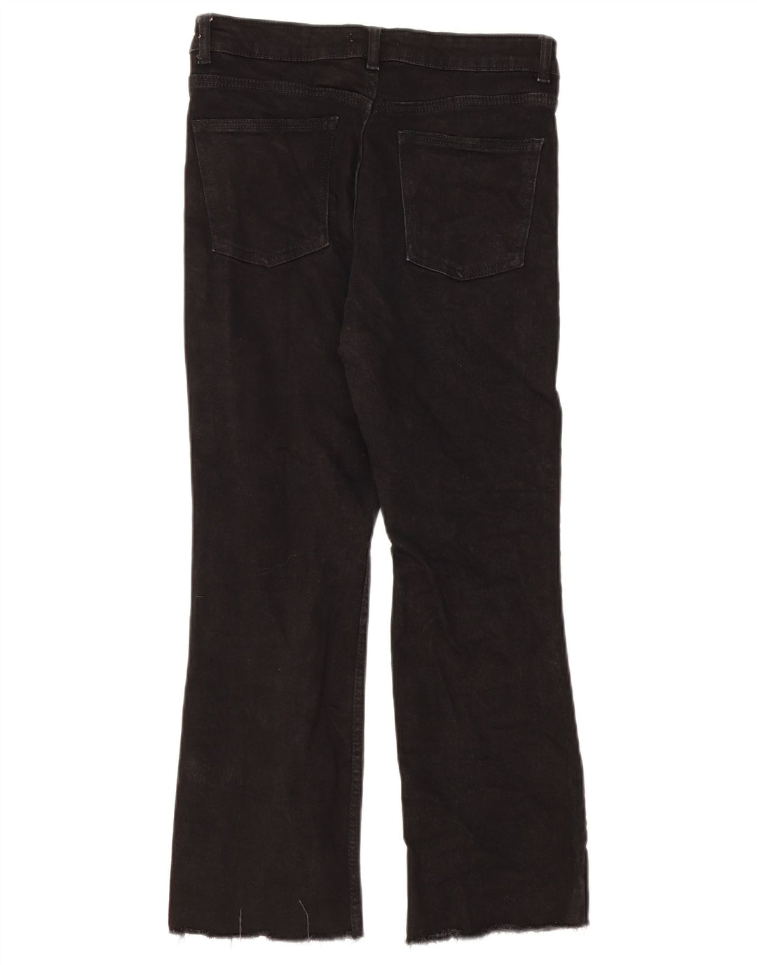 ZARA Womens Cropped Jeans EU 40 Medium W30 L25 Black