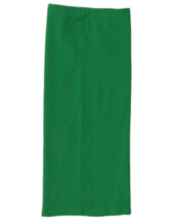 Jupe Midi Femme Zara Medium W28 Coton Vert