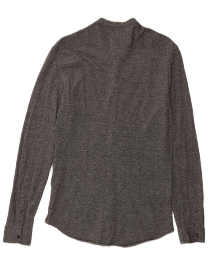 Zara Chemise Slim Fit Gris Moyen Coton