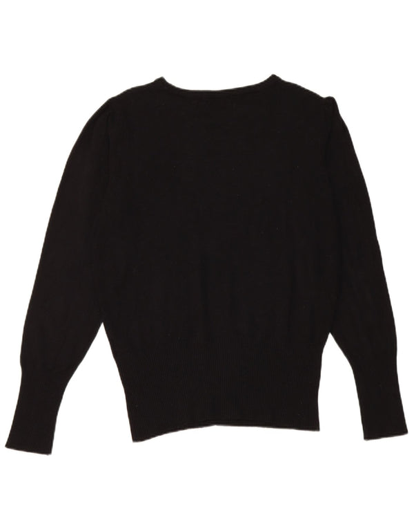 Marks & Spencer Γυναικείο πουλόβερ με λαιμόκαυστο UK 10 Small Black Viscose