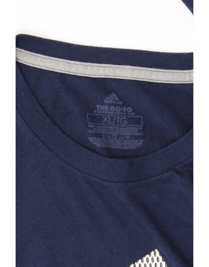 Adidas Uomo Climalite Graphic Top Manica Lunga XL Blu Navy Poliestere