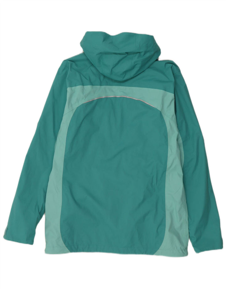 JACK WOLFSKIN Boys Windbreaker Jacket 13-14 Years Turquoise Colourblock