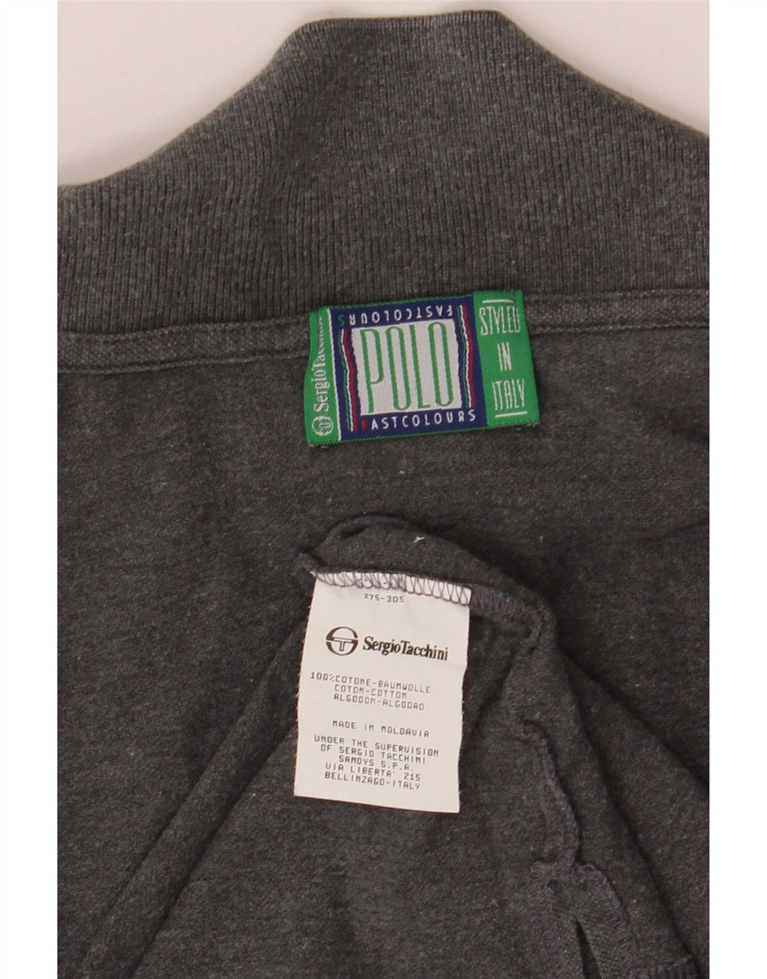 Sergio Tacchini Herre poloshirt Stor grå bomuld