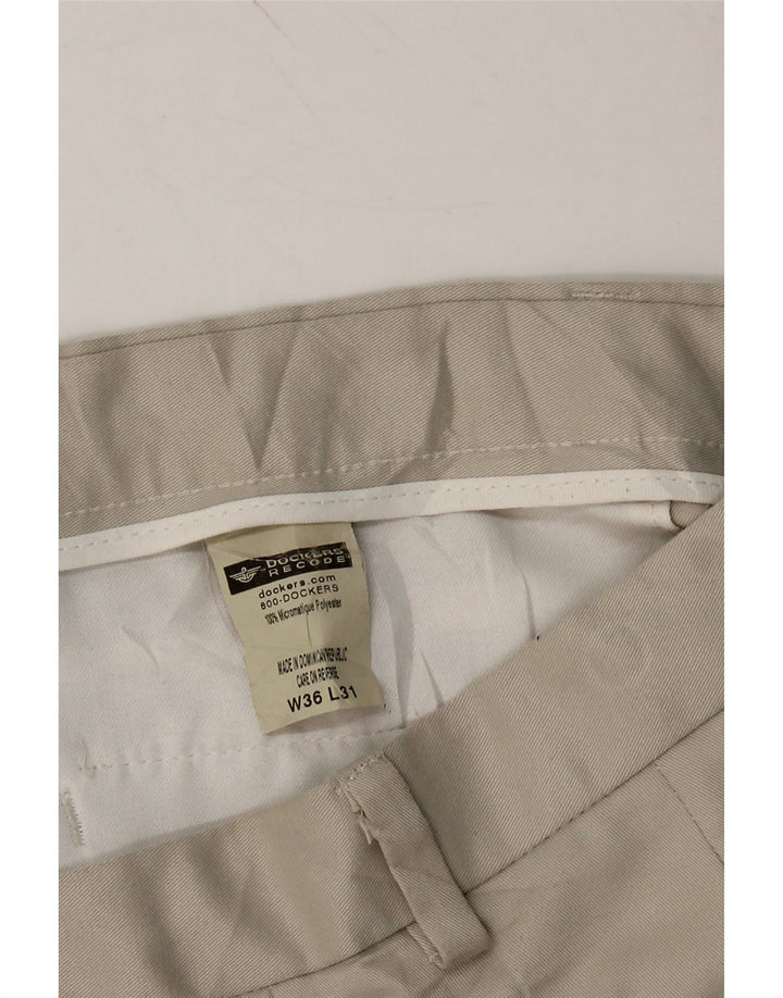 DOCKERS Mens Pegged Suit Trousers W36 L31 Beige Polyester Vintage Dockers and Second-Hand Dockers from Messina Hembry 
