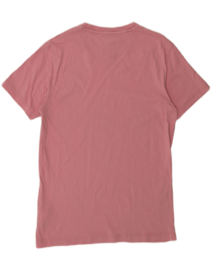 TOMMY HILFIGER Mens T-Shirt Top Small Pink Vintage Tommy Hilfiger and Second-Hand Tommy Hilfiger from Messina Hembry 
