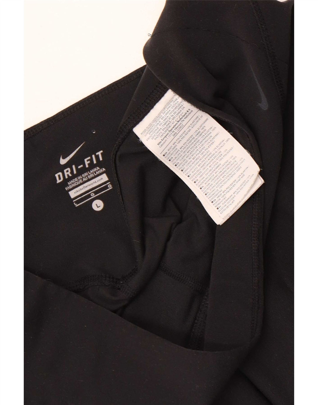 Leggings Nike Dri Fit Capri da donna UK 14 grande poliestere nero