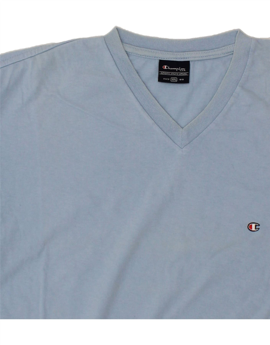 CHAMPION Mens T-Shirt Top 2XL Blue Cotton Vintage Champion and Second-Hand Champion from Messina Hembry 