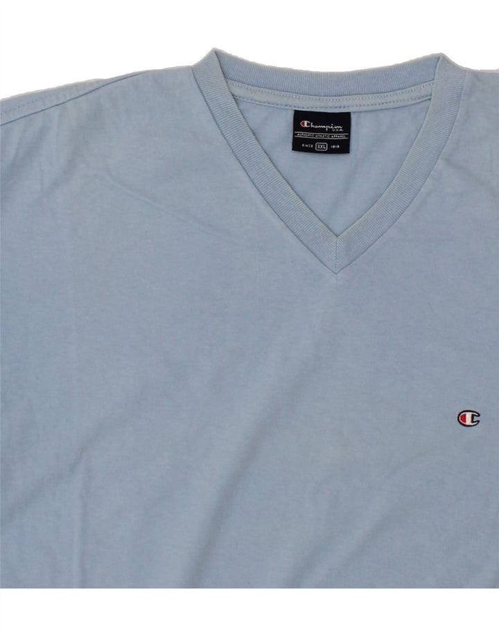 CHAMPION Mens T-Shirt Top 2XL Blue Cotton Vintage Champion and Second-Hand Champion from Messina Hembry 