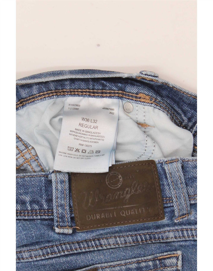 Wrangler Jean droit régulier pour homme W36 L32 en coton bleu