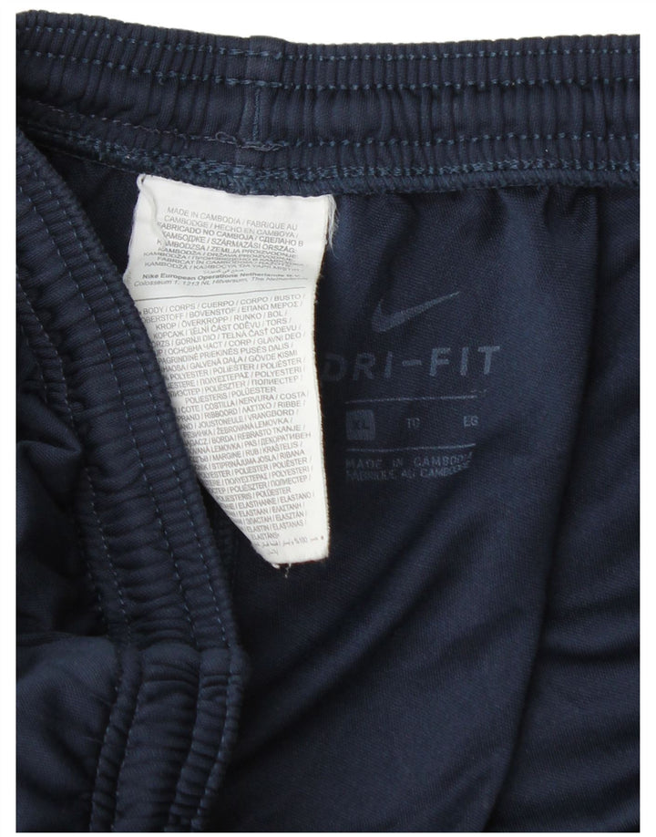 Nike Mens Dri Fit Tracksuit Trousers XL  Navy Blue Polyester