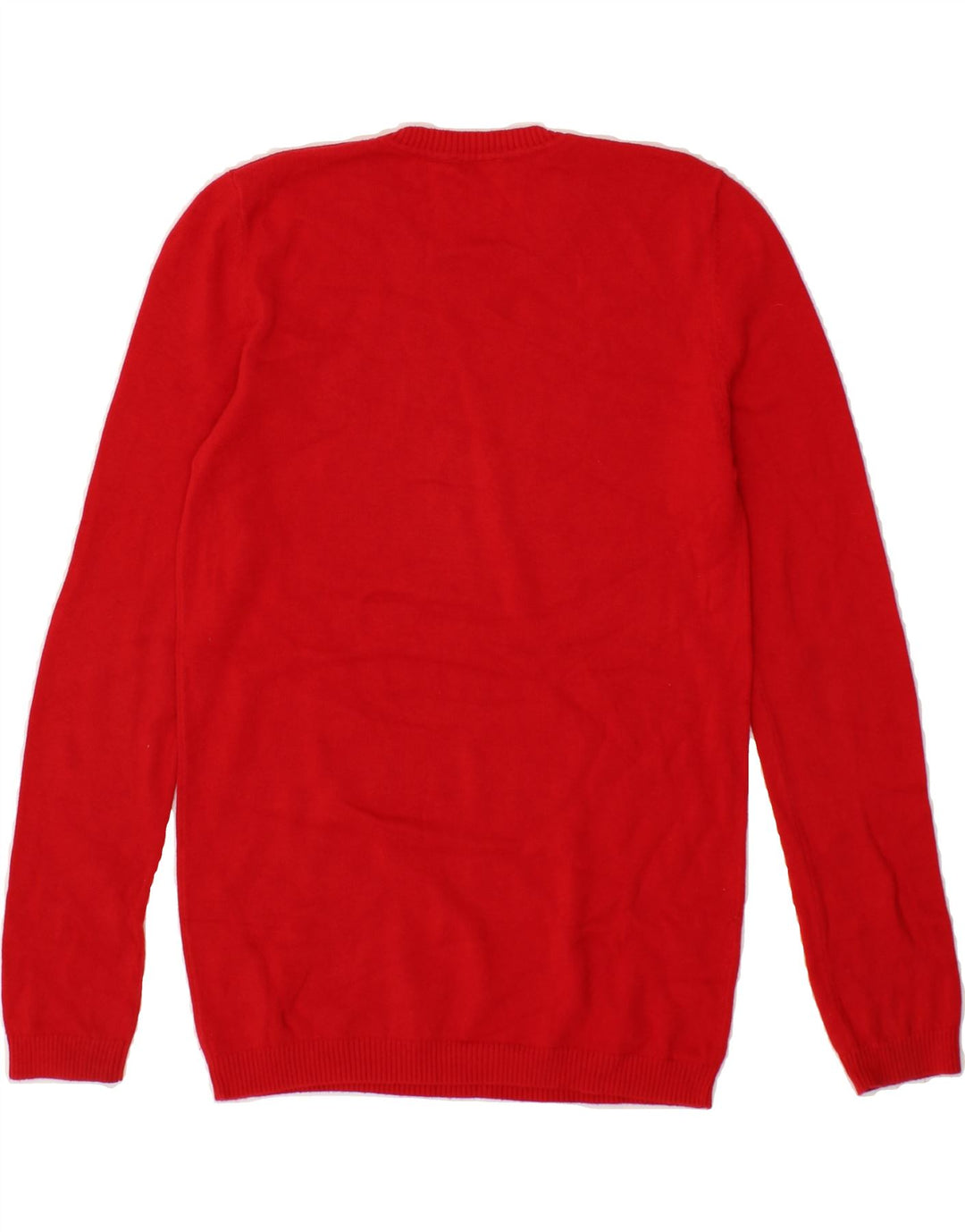 BENETTON Womens Crew Neck Jumper Sweater UK 8 Small Red Vintage Benetton and Second-Hand Benetton from Messina Hembry 