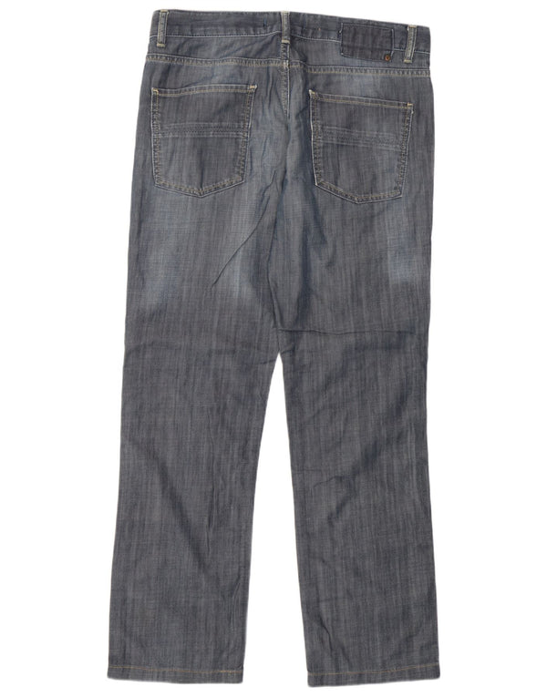Мужские прямые джинсы Zara EU 42, большие W32 L30, синие, хлопок