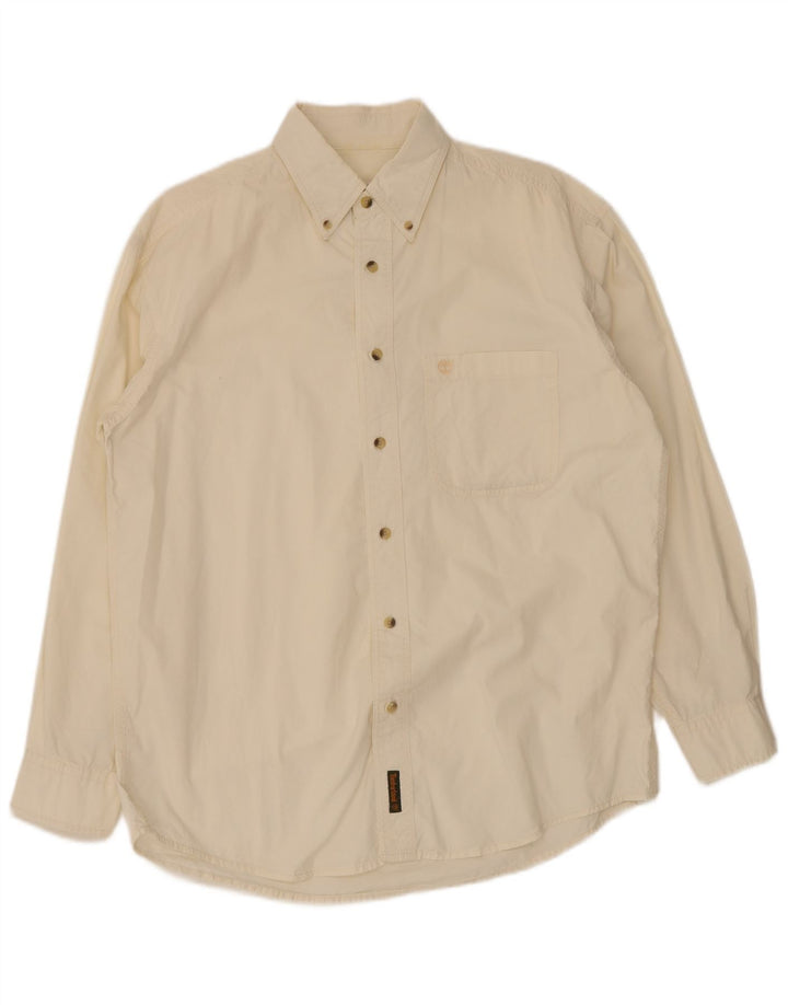 Camisa masculina Timberland médio bege algodão