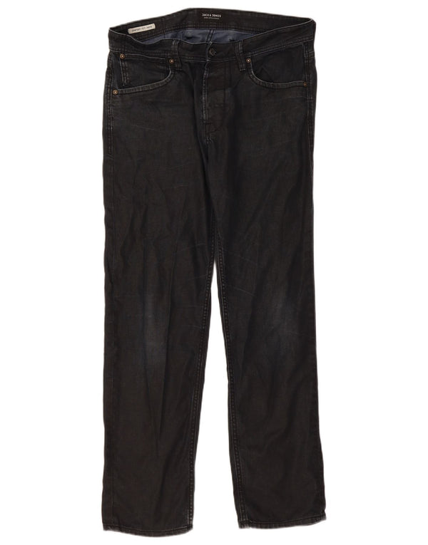 Jack & Jones Mens Mike Comfort Fit Straight Jeans W32 L29 Black