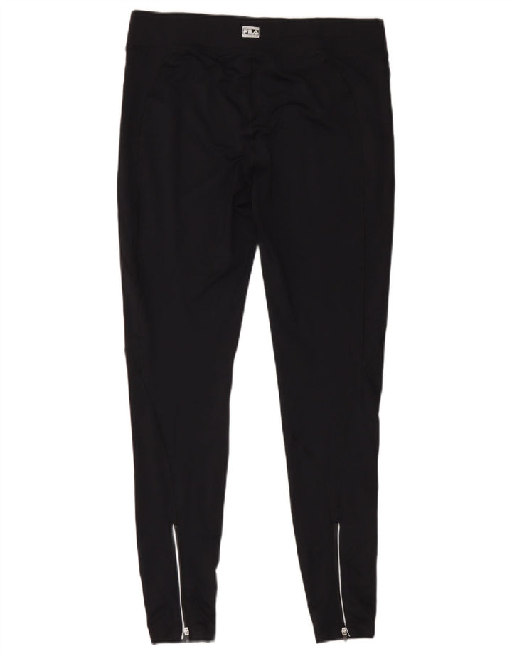 Fila Womens Leggings UK 14 Medium Black Polyester