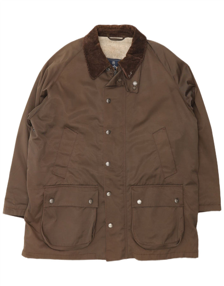 Corneliani Mens Sherpa Utility Jacket IT 56 3XL Brown Cotton