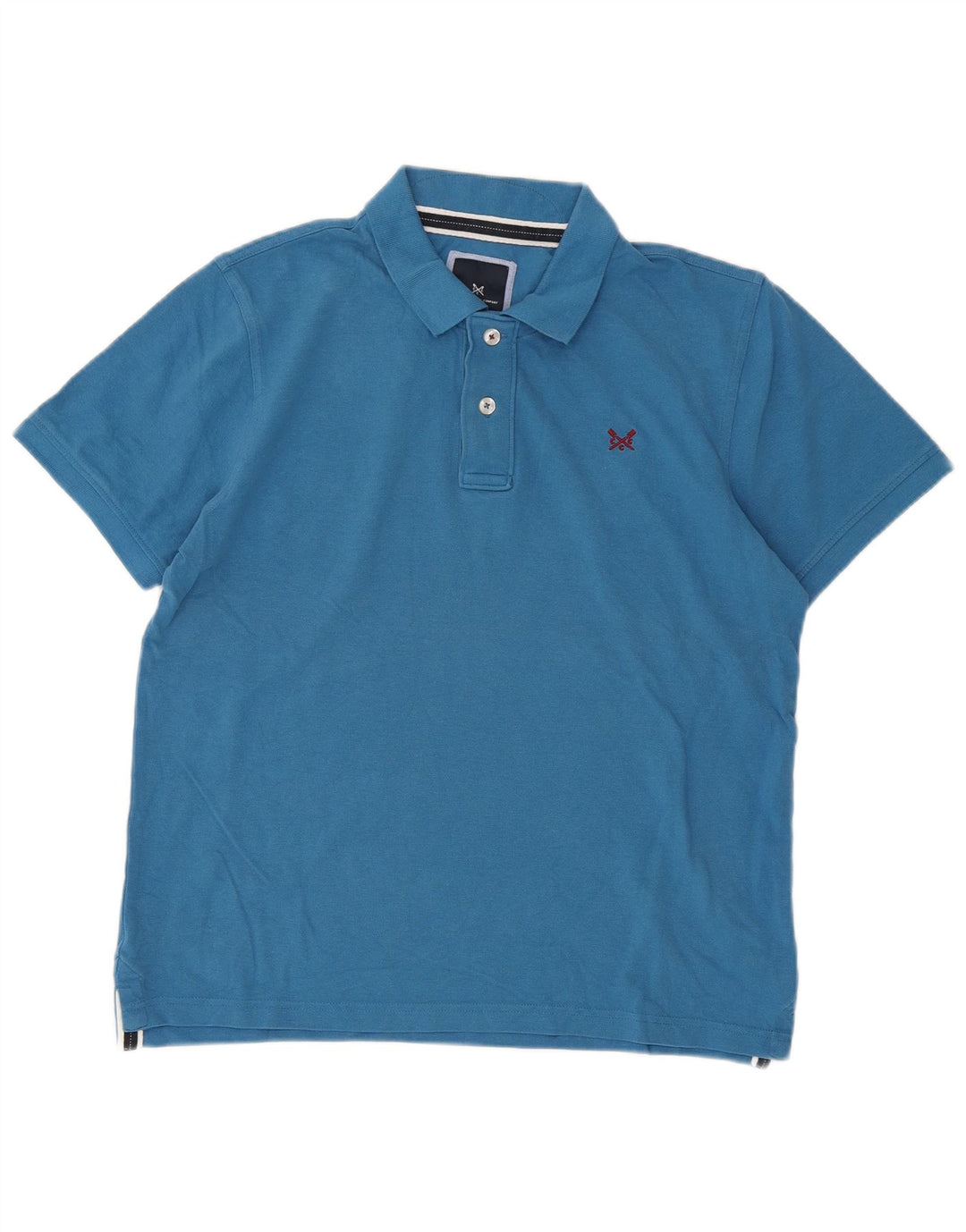 Crew Clothing Polo da uomo in cotone blu medio