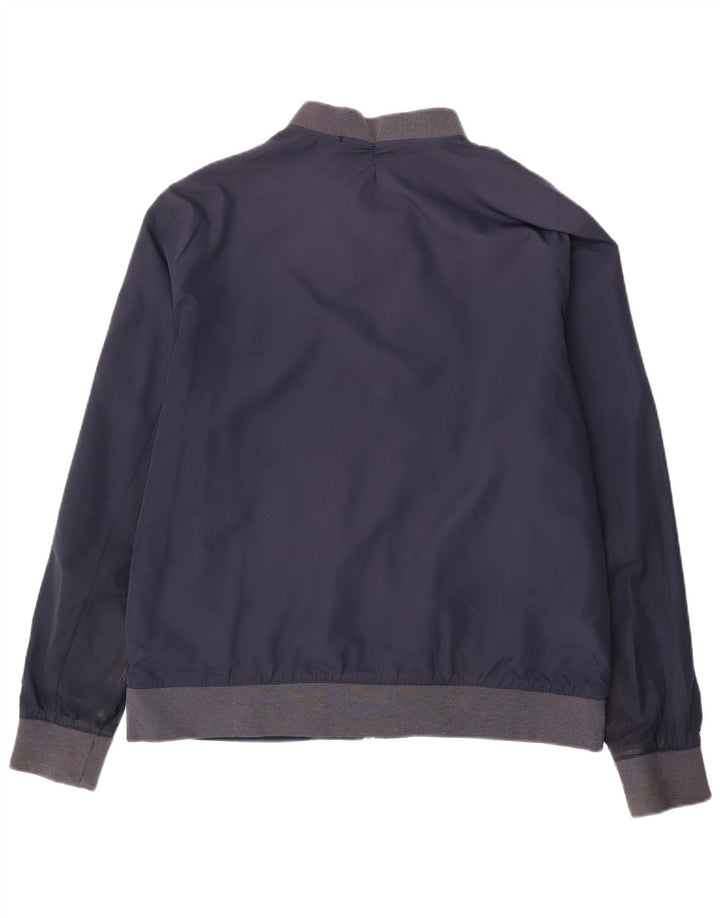 Marks & Spencer Mens Bomber Jacket UK 40 Large Navy Blue Polyester
