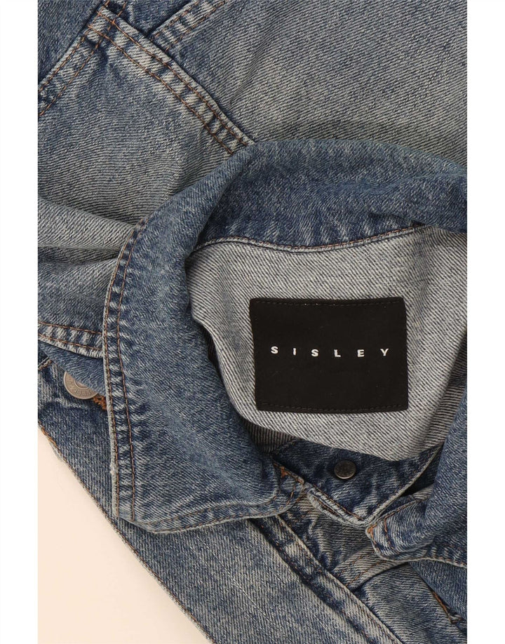 Sisley Herre denimjakke UK 36 Small Blue Cotton