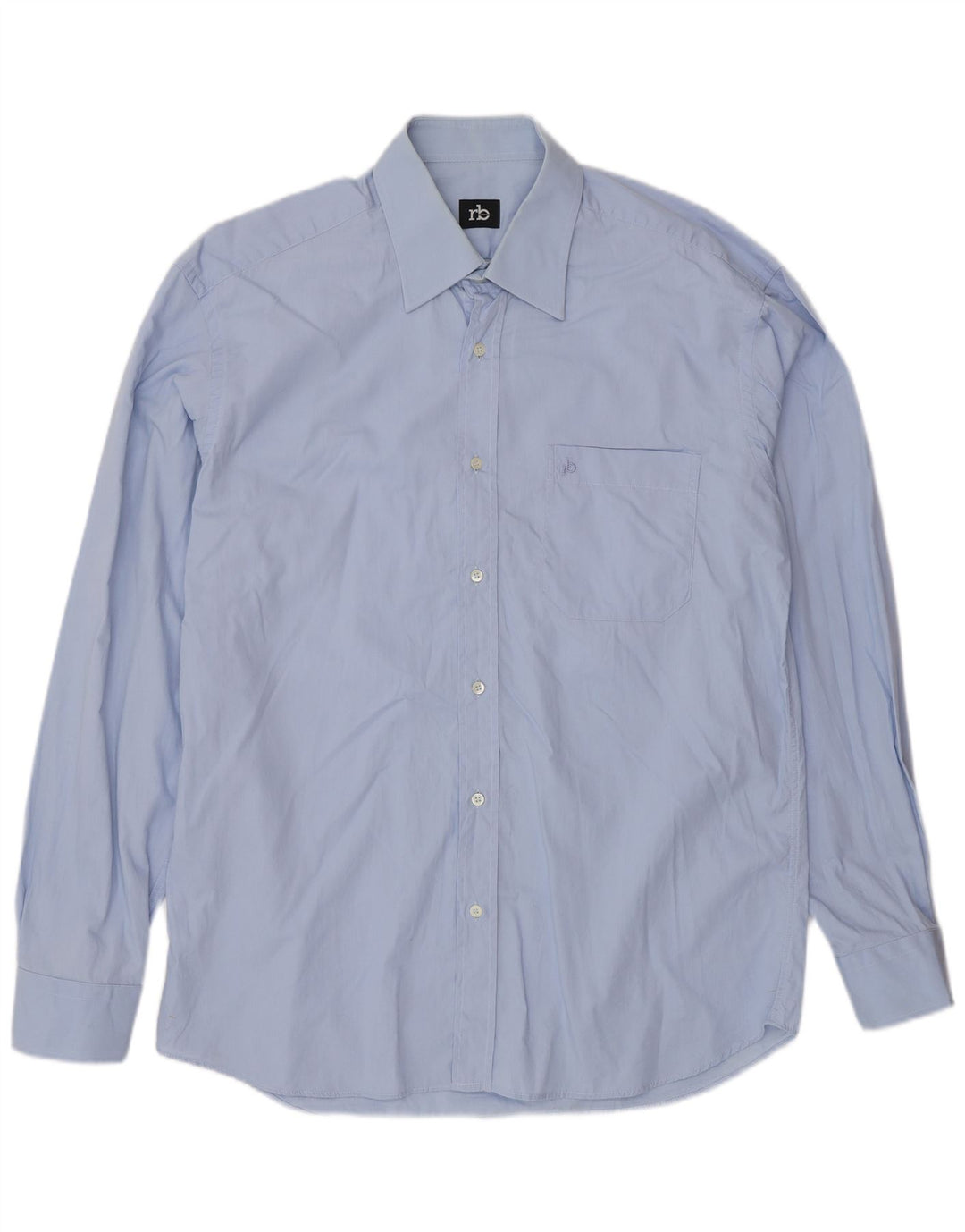Roccobarocco Herrenhemd Mittelblau