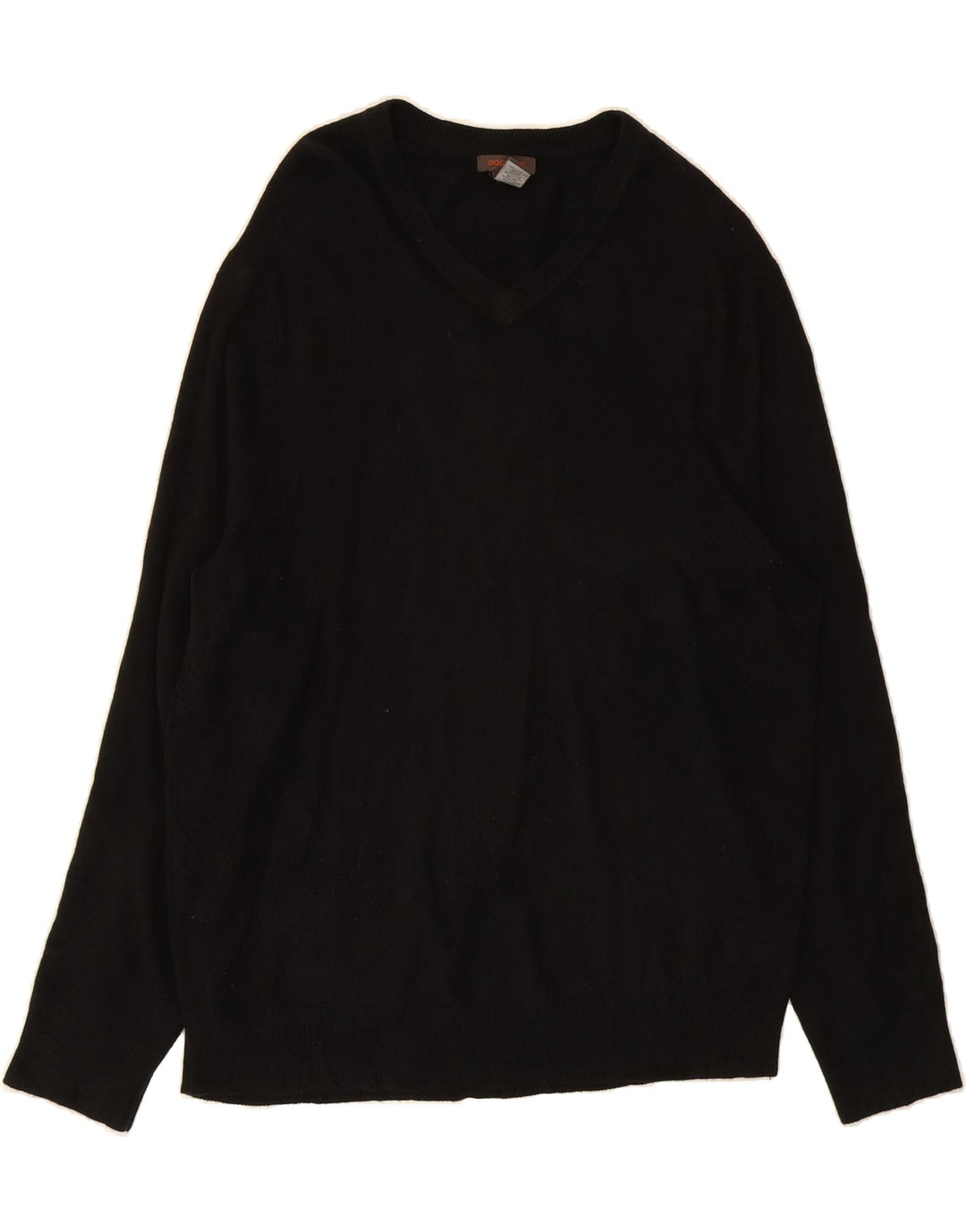 DOCKERS Mens V-Neck Jumper Sweater 2XL Black Acrylic Vintage Dockers and Second-Hand Dockers from Messina Hembry 