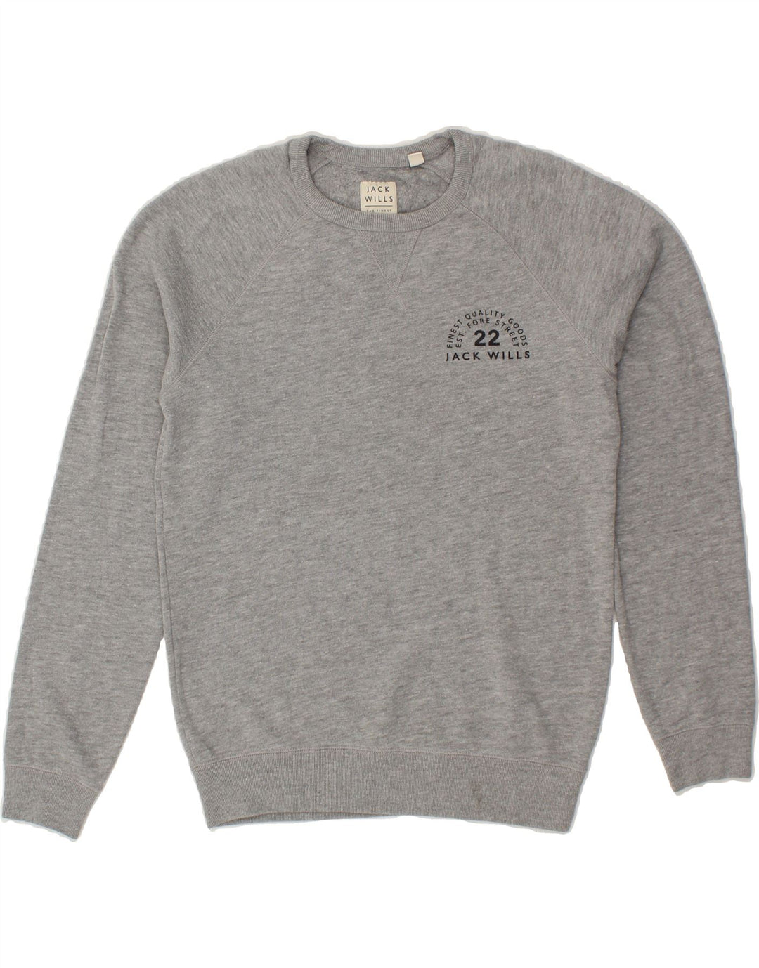 JACK WILLS Mens Sweatshirt Jumper XS Grey Cotton Vintage Jack Wills and Second-Hand Jack Wills from Messina Hembry 