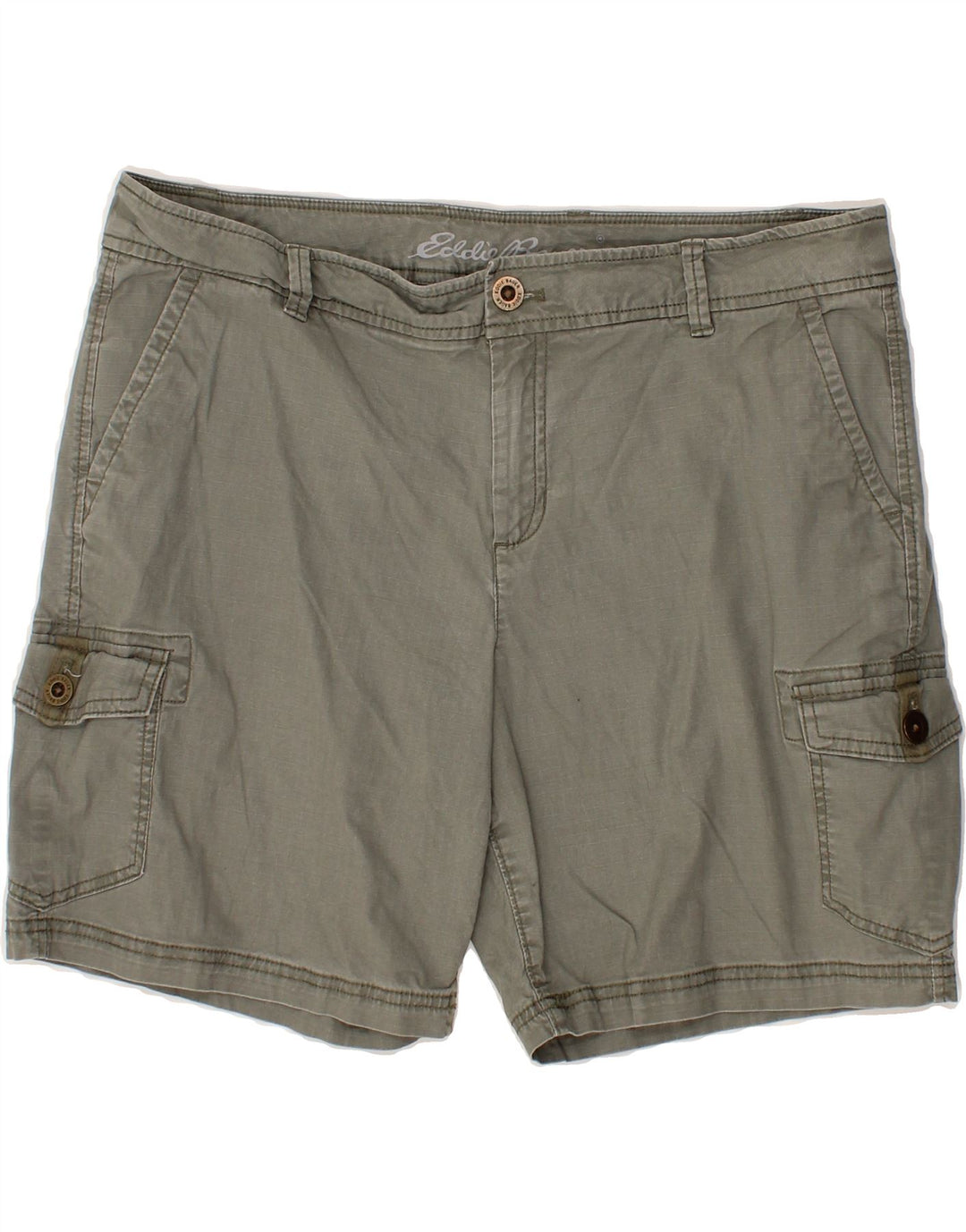 EDDIE BAUER Womens Cargo Shorts US 16 2XL W38   Grey Cotton Vintage Eddie Bauer and Second-Hand Eddie Bauer from Messina Hembry 