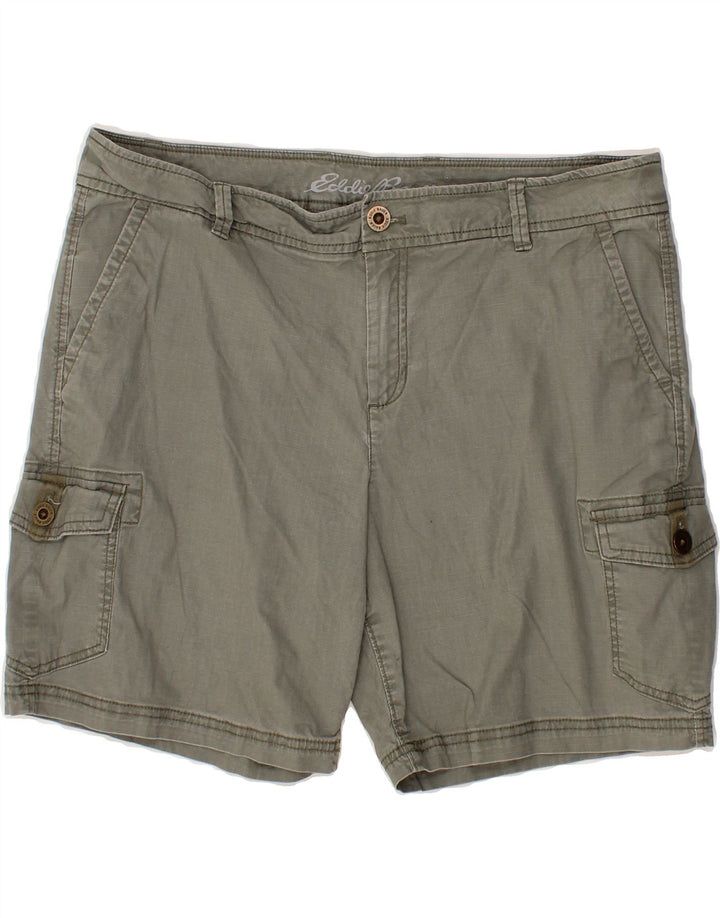 EDDIE BAUER Womens Cargo Shorts US 16 2XL W38   Grey Cotton Vintage Eddie Bauer and Second-Hand Eddie Bauer from Messina Hembry 