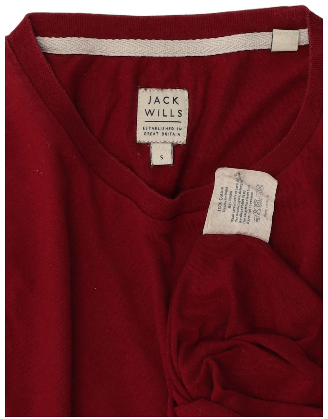 Jack Wills Mens Graphic T-Shirt Top Small Red Cotton