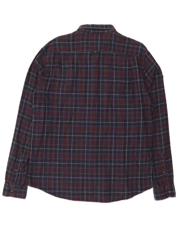 Superdry Mens Regular Fit Flannel Shirt 2XL Navy Blue Check
