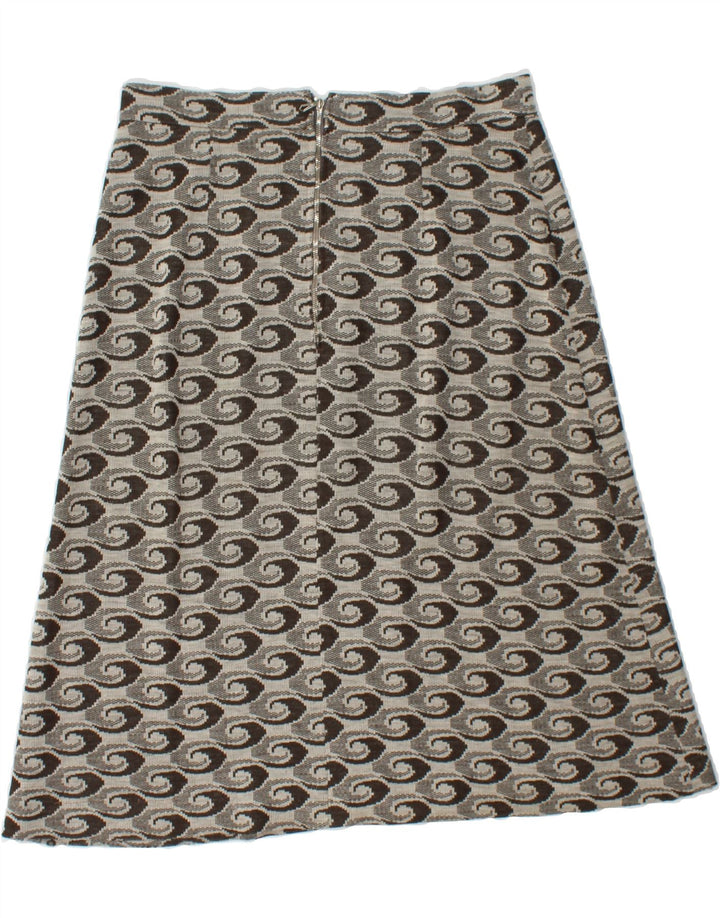 VINTAGE Womens A-Line Skirt W30 Medium  Grey Paisley Vintage Vintage and Second-Hand Vintage from Messina Hembry 