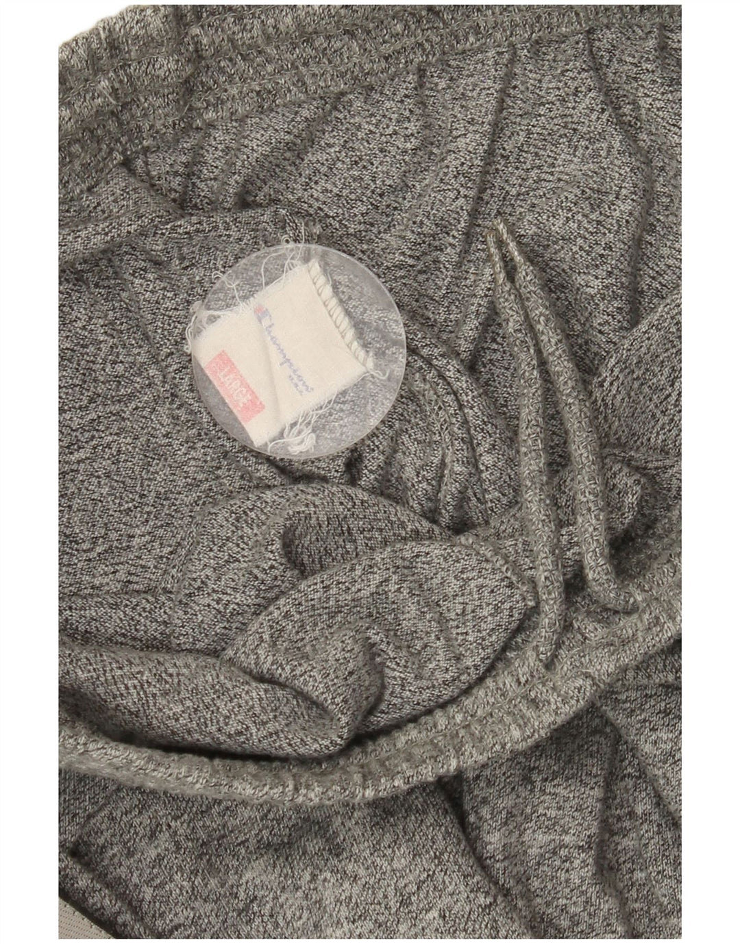 CHAMPION Mens Graphic Tracksuit Trousers Large  Grey Cotton