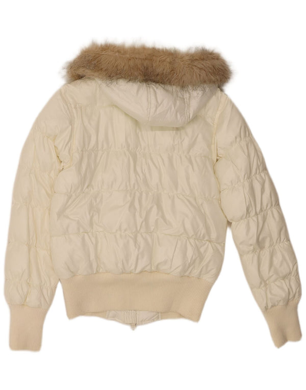 Chaqueta acolchada con capucha Lee para mujer UK 6 XS Poliamida blanca