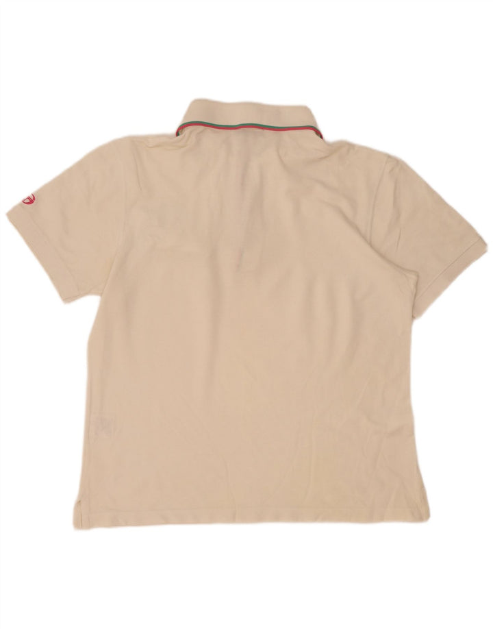 Sergio Tacchini Polo para hombre EU 48 Mediano Blanco Algodón