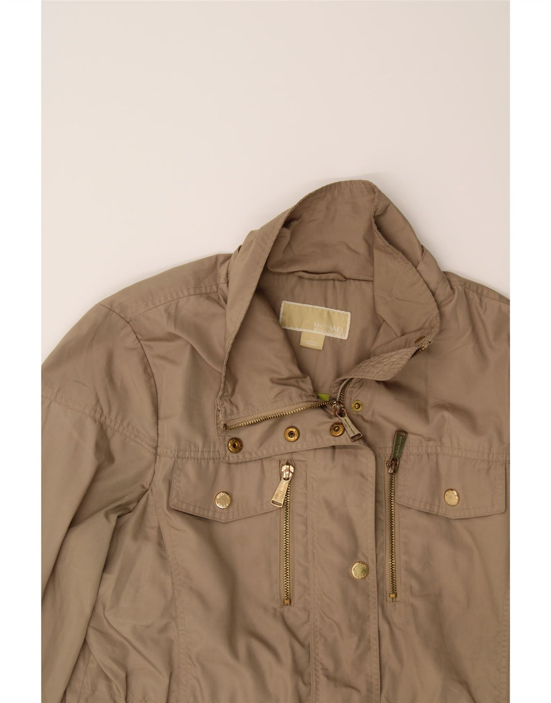 MICHAEL KORS Womens Utility Jacket UK 16 Large Beige Polyester Vintage Michael Kors and Second-Hand Michael Kors from Messina Hembry 