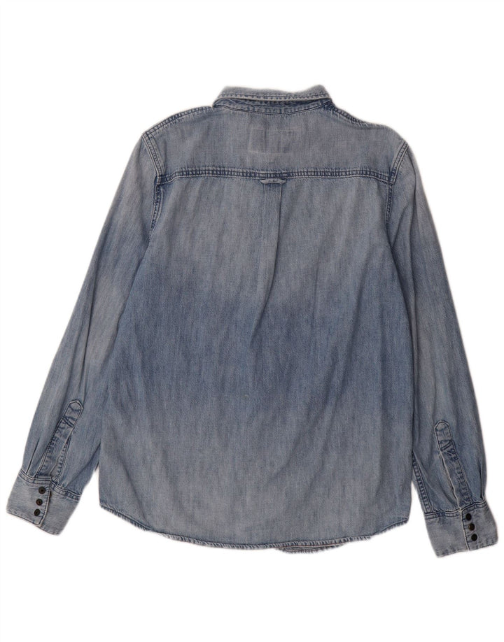 Superdry Mens Denim Shirt XL Blue Cotton