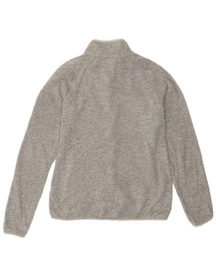Eddie Bauer Womens Tracksuit Top Jacket UK 14 Medium Grey Polyester