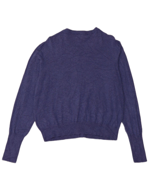 Marks & Spencer Damen-Cardigan-Pullover UK 14 Mittelblaue Viskose