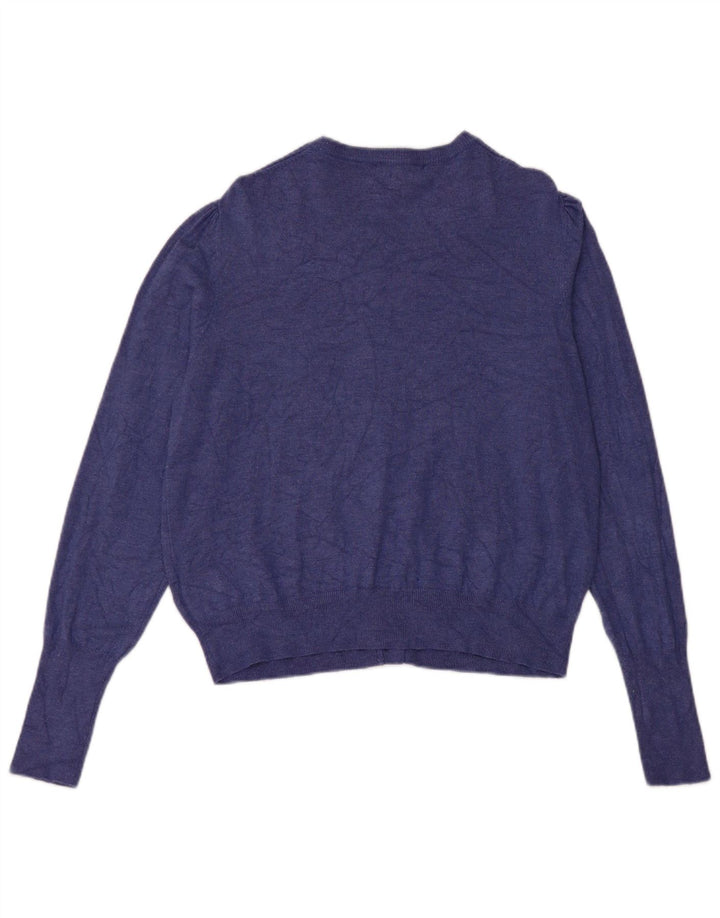 Marks & Spencer Damen-Cardigan-Pullover UK 14 Mittelblaue Viskose