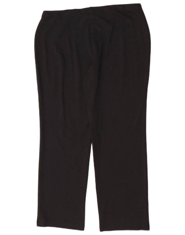 Marks & Spencer Womens Casual Trousers UK 16 Large W34 L28 Black Viscose