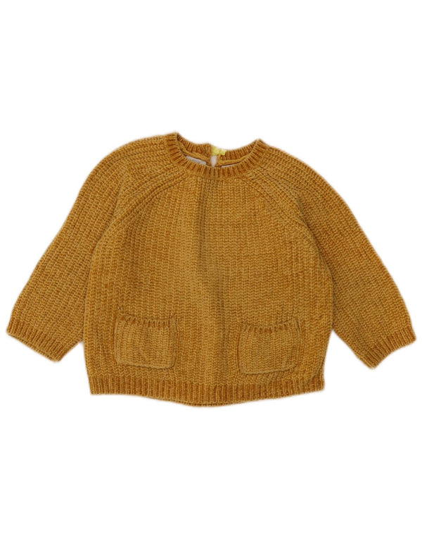 Zara Girls Crop Crew Neck sweater 4-5 år Gul